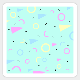 Memphis 80s Pastel Pattern Sticker